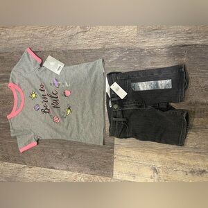 Disney Princess Shirt Size 5/6 and Old Navy Shorts Set Size 5